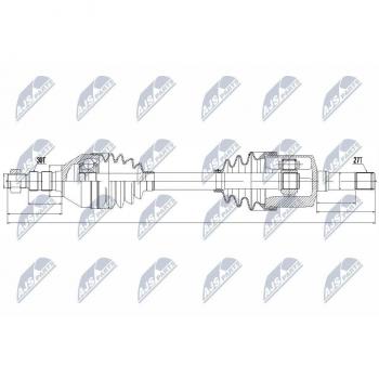 Árbol de transmisión NTY NPW-PL-033 Antriebswelle con características mejoradas