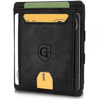 GenTo® FLAPLET II - Cartera con y sin bolsillo para monedas - Protección RFID NFC probada - Cartera mágica - Magic Wallet - Incluye caja de regalo - Cartera inteligente -Cartera para hombres y mujeres