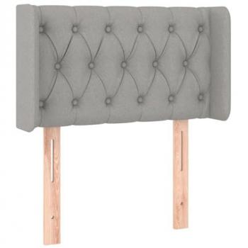 Cabecero Tapizado con LED Gris Claro 83x16x78/88 cm