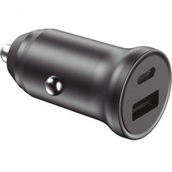 KSIX 20W PD & Quick Charge 3.0 USB-C + USB-A Car Charger Black