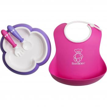 BABYBJÖRN Baby Feeding Set, Pink/Purple