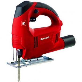 Sierra de Calar Eléctrica Einhell TC-JS 60, 410W, 240V, Control de Carrera, Adaptador de Aspiración de Polvo, Corte en Ángulo de 45° - Negro/Rojo
