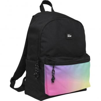 Mochila Escolar Doble Milan Sunset Negra, Urbana Clásica, 22L, 15x30x44 cm