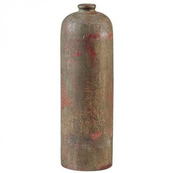 Jarrón Decorativo Vintage de Terracota Verde y Cobre Estilo Moderno 41 cm Ubeda