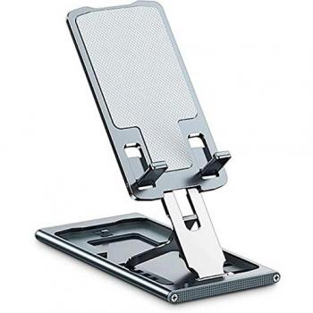 Soporte de Mesa para Smartphone y Tablet Inter-Tech MTS-105, Aluminio Gris, Compatible hasta 12