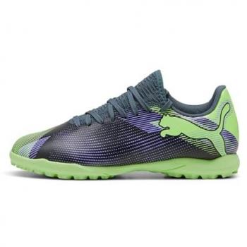 Puma Zapatos de Fútbol Future 7 Play TT Jr - Zapatillas Futbolísticas Junior, Color Gris, Talla 38