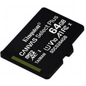 Kingston Canvas Select Plus Tarjeta MicroSD, SDCS2/64GBSP Class 10, 64 GB