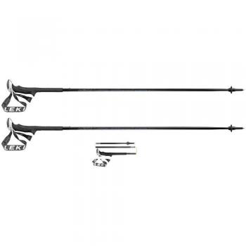 Leki Nordic Walking Stock Micro Stick Titanium - Bastón de marcha nórdica, color negro, talla 125