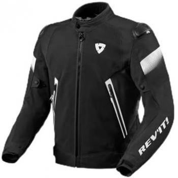 Revit Chaqueta Control Air H2O - Chaqueta textil impermeable para motocicletas, color negro y blanco, talla 2XL