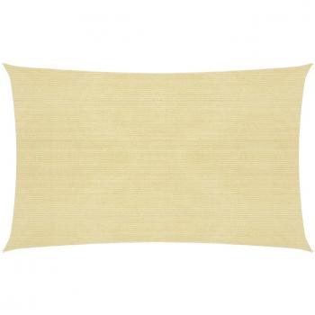 Toldo de vela HDPE beige 160 g/m² 2,5x4,5 m