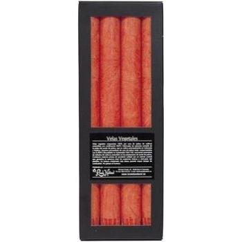 Kerzerman Velas Cilíndricas para Candelabro Naranja 4 Uds