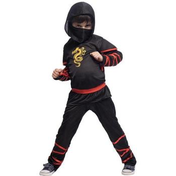 Disfraz de Ninja Negro con Efecto Luminiscente para Niño