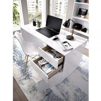 HOMEKIT Mesa Escritorio cajones y Puerta, Blanco, 139x75x50 cm