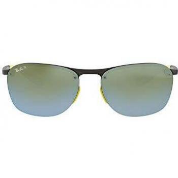 RAYBAN Men's 0RB4302M F624H1 62 Sunglasses, Grey/Greenmirsilverpolar