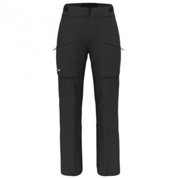 Pantalón largo Salewa Sella 3L Powertex mujer - impermeable, negro, talla XXL