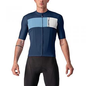 Castelli Maillot Manga Corta Prologo 7 Azul Oscuro Intenso Plata M