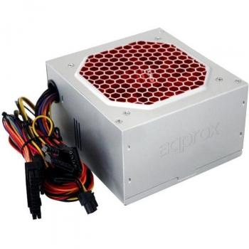 Approx APP500LITENV2 Fuente de Alimentación 500W ATX con PFC Pasivo y Cable de Corriente, Color Gris