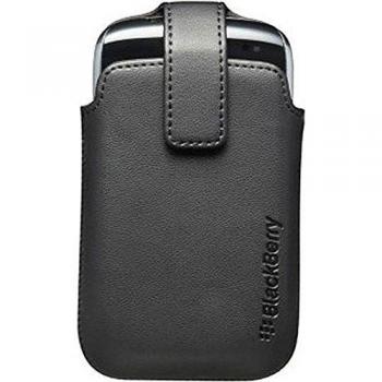 Blackberry - Funda con pestaña para Blackberry Curve 9380, color negro