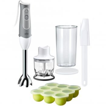 Braun MQ 523 Baby batidora, 600 W, color blanco/gris