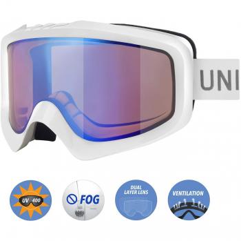 Unigear Gafas de Esquí OTG Esquiar Protección UV 400 Snowboard Revo Lentes Doble Anti-Niebla Anti-Reflejo de Nieve para Adulto Mujer Hombre