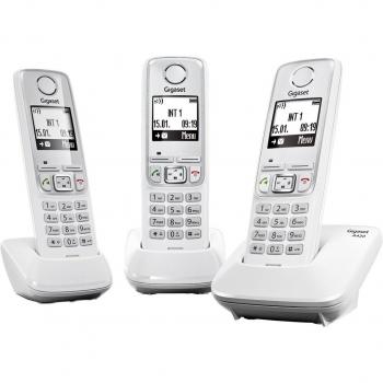 Gigaset A420 TRIO - Juego de 3 teléfonos fijos inalámbricos, color blanco
