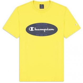Camiseta de Manga Corta Hombre Champion Crewneck Amarillo