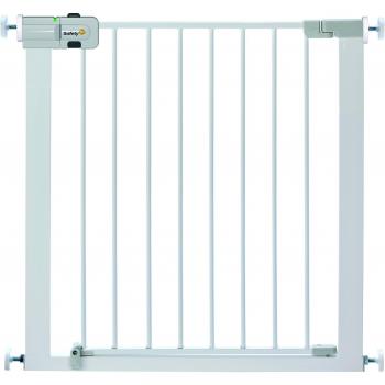 Barrera de Seguridad Metálica Easy Close para Niños y Mascotas, Extensible de 73-136 cm, Safety 1st, Color Blanco
