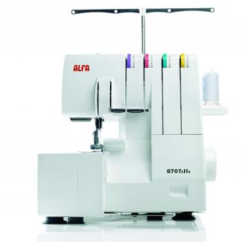 Alfa 8707 Plus - Máquina Profesional de Remallado Overlock con Brazo Libre