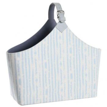 Revistero DKD Home Decor 49 x 17 x 45 cm Azul Blanco Mediterráneo de poliéster