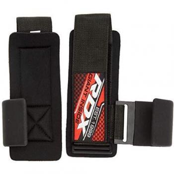 RDX W5 Intermediate Weight Lifting Hook Straps - Black and White