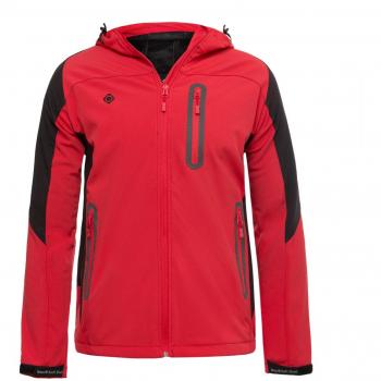 Izas Veral Chaqueta Softshell, Hombre, Rojo/Negro, L