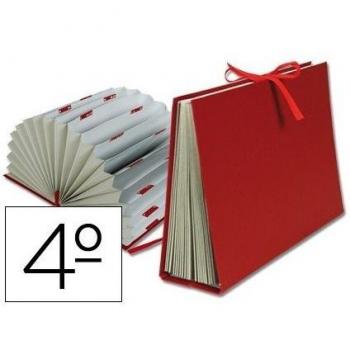 CARPETA FUELLE LIDERPAPEL CUARTO CARTON FORRADO BURDEOS
