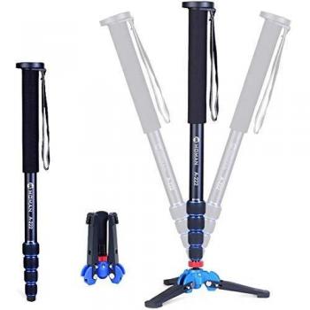 Moman Monopie-Cámara-Reflex-Vídeo-Fotografía, Monopod Viaje Ligero y Portáil 47cm- 165cm