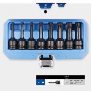 Juego de llaves de vaso de impacto Torx 1/2 8 piezas T30-T80 BRILLIANT TOOLS
