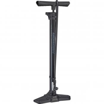 Bomba de Pie Merida Tubeless Plateado y Negro, Mantenimiento para Bombas, Compatible con sistemas tubeless, Diseño ergonómico, Manómetro integrado, Base estable para mayor soporte