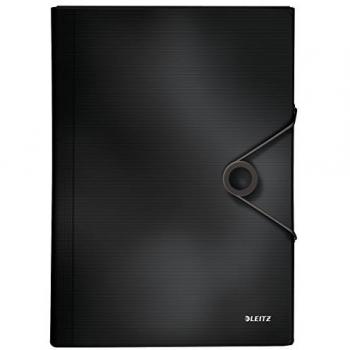 Carpeta Expandible Leitz Solid A4, 6 Compartimentos, PP, Negra