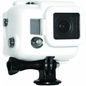 XSories - Funda de silicona con visera para GoPro HD HERO3, color blanco