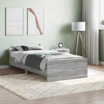 Cama Sonoma 100x200 cm Madera Multicapa Gris