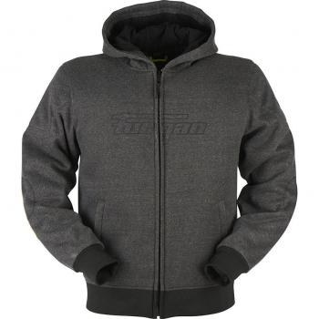 Furygan Chaqueta textil para motocicleta Brad con capucha y forro de aramidico, color gris, tamaño 2XL, construida con Kevlar®