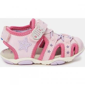 Sandalias de bebé niña Geox en color rosa con glitter