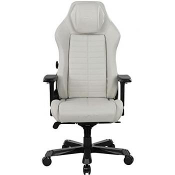 Silla Gaming DXRacer Master Racer XL, Color Blanco, con Asiento y Respaldo de Cuero Sintético