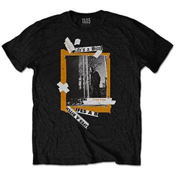 Nas Life's A B NY State Of Mind Black T-Shirt - Medium Size