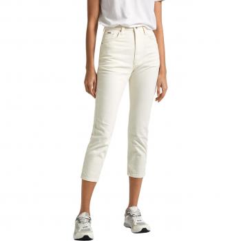 Pepe Jeans Women's High-Waisted Slim-Fit White 7/8 Jeans