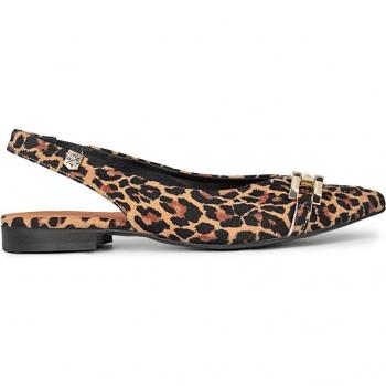 Bailarinas de mujer destalonadas estampado leopardo Popa Vero Negro