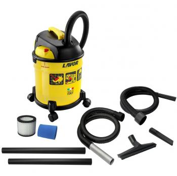 Aspiradora Industrial Multifuncional Lavor Freddy 4 en 1, 20L, Tanque de Acero Inoxidable Amarillo, Potente Succión, Ideal para Talleres