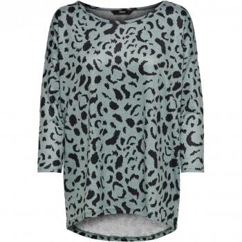 Camiseta Only Elcos Aop Verde Mujer Manga 3/4