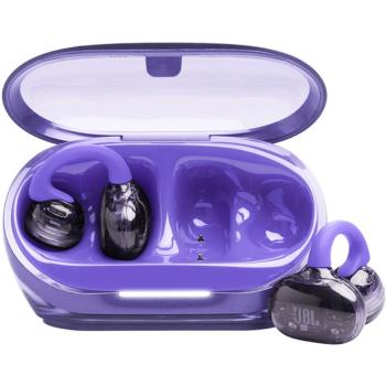 Auriculares True Wireless JBL Soundgear Clips, Bluetooth, IP54, 32h Autonomía, Micrófono y Cancelación de Ruido, Color Púrpura