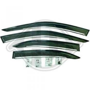 Deflectores de aire DIEDERICHS 1672120 para Mercedes Clase C (W204) con bordes cromados