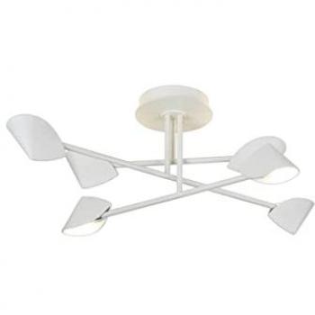 Plafón Semiempotrado Mediano 6 Luces LED 45W 3000K Blanco con Garantía de 3 Años