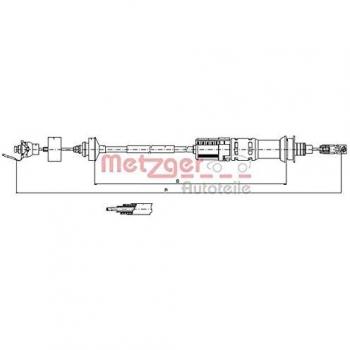 Metzger 11.3924 Cable de accionamiento, accionamiento del embrague